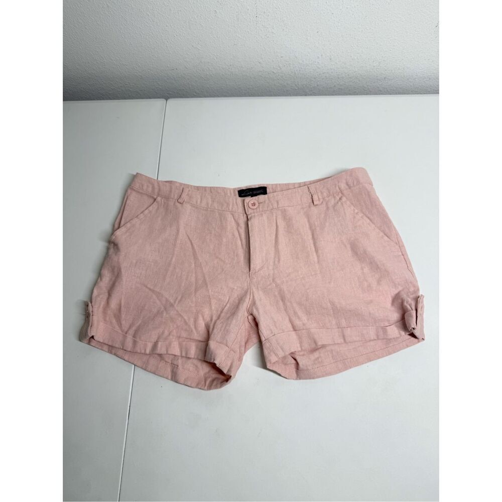 Love University Women’s Linen Blend Pink Chino Shorts Size L